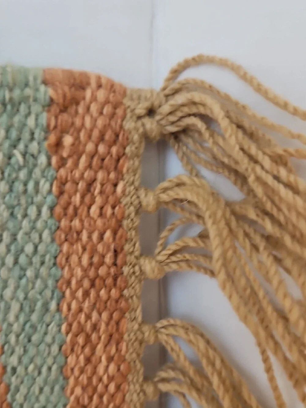Pottery Barn NWT Kase Striped Indoor Outdoor  Fringe Accent Rug Pair